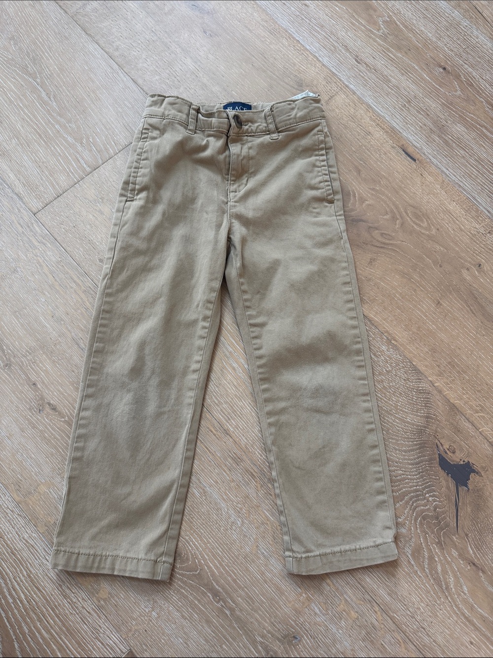 The Children's Place Khaki Straight-Leg Chinos - Light Tan Size 5